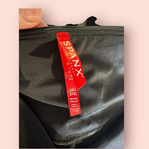 Spanx Black Ankle Length Ponte Leggings Womens Petite XXL 2X Short Plus Size - Picture 3 of 4